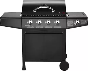 CosmoGrill BBQ Outdoor Gas Barbecue Grill 4+1 With Side Burner and Storage Table - Picture 1 of 7