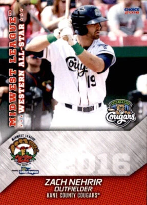 2016 Midwest League All-Stars Choice #42 Zach Nehrir Orange California CA Card - Image 1 of 2