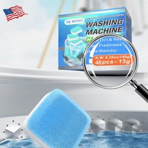 Washing Machine Cleaner, Deodorizer, & Descaler Effervescent Tablets - 48Pcs - Picture 1 of 11