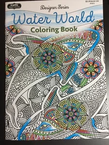 KAPPA ADULT COLORING BOOK, WATER WORLD, THINGS IN THE OCEAN TO COLOR NEW FISH! - Picture 1 of 2