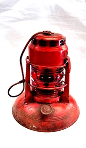 Vtg Dietz Lantern No. 40 Traffic Gard Syracuse NY USA Red Original & Red Shade - Bild 1 von 17