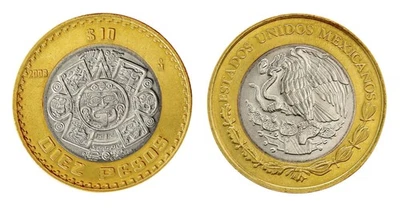 Mexico 10 Pesos, 2009, KM #616, Mint - Image 1 of 3