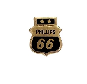 10K Yellow Gold Phillips 66 Service Pin - Picture 1 of 9