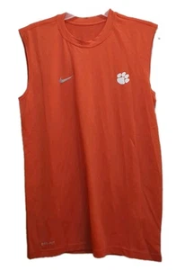 Camisa sin mangas Nike Swoosh Dri-Fit para hombre naranja Clemson Paw talla pequeña nueva sin etiquetas - Imagen 1 de 10
