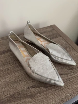 NICHOLAS KIRKWOOD | Beya Metallic Silver Leather‎ Loafers in Size 37.5  - Image 1 of 4