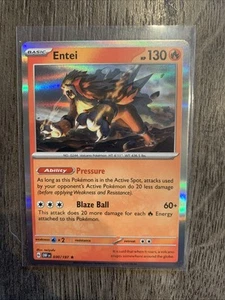 Entei 030/197 S&V Obsidian Flames Holo Rare Legendary Pokémon Trading CG 2023 NM - Picture 1 of 2