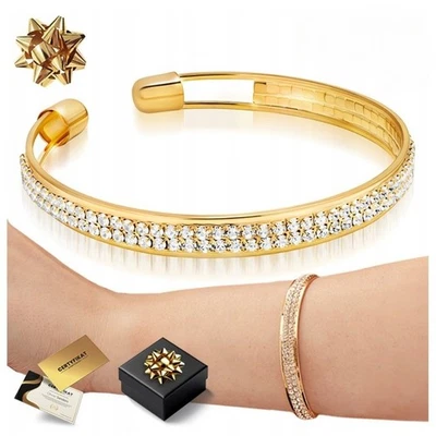 O.Sanders Elegante Damen Armspange Gold 585 Look mit Zirkonia-Kristallen - Bild 1 von 4