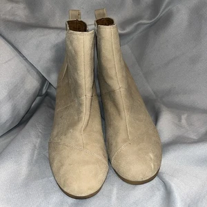 Botín de cuña TOMS tostado para mujer talla 8 sin cordones de tela de gamuza - Imagen 1 de 10