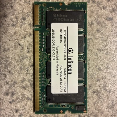 Infineon PC-2700 256 MB DIMM 333 MHz DDR SDRAM Memory (HYS64D32020GDL-6-C) - Image 1 of 2