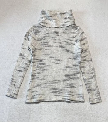 Kensie Sweater Womens Small Gray White Marled Cowl Neck Pullover Wool Blend - Image 1 of 4
