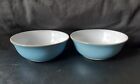 Denby Colonial Blue 2x Cereal Dessert Bowls  Made In England Stoneware VGC