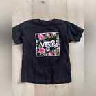 Kids VANS T-shirt with Pink rose Print Size M 8-10 skateboard style
