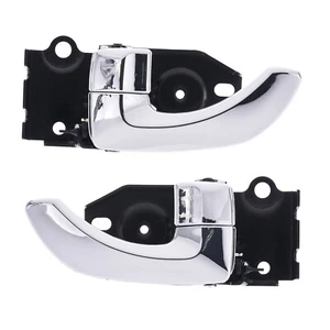 Door Handle Inner for Hyundai Santa Fe SM 00-05 Set of 2 Chrome FRONT LEFT+RIGHT - Picture 1 of 5