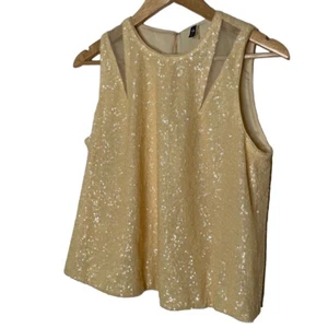 7 For All Mankind Holiday Sleeveless Sequin Blouse - Picture 1 of 6