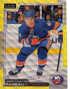 2020-21 O-Pee-Chee Platinum Neon Yellow Surge #82 Jean-Gabriel Pageau - Picture 1 of 2