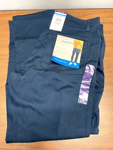 *NWT* Haggar In Motion (Size 34x30) Straight Fit 5-Pocket” Navy Blue Flex Pant - Picture 1 of 3