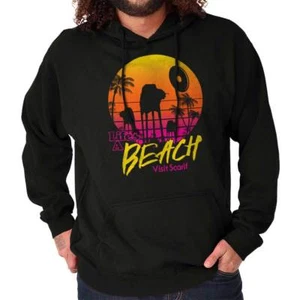 Sci Fi Movie Life's A Beach Visit Scariff Hoodie Hooded Sweatshirt Men Women - Picture 1 of 9