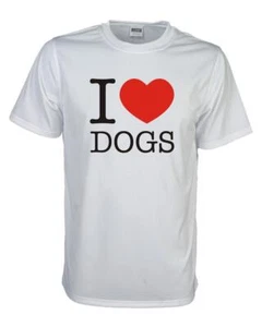 I love dogs Fun T-Shirt, I heart Spruch Shirt Funshirt Party Spaß S-5XL (FSL010) - Bild 1 von 4
