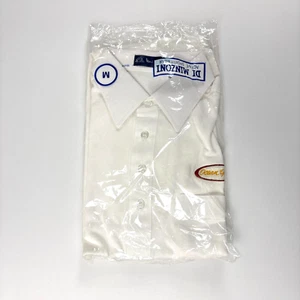 Vintage Di Minzoni Mens Ocean Yachts Polo Shirt White Sz M DEADSTOCK Boating NIP - Picture 1 of 10