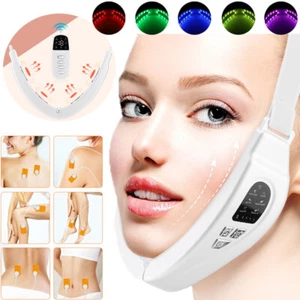 Dispositivo eléctrico de estiramiento facial en V terapia de fotones doble barbilla cinturón de elevación de mejillas - Imagen 1 de 17