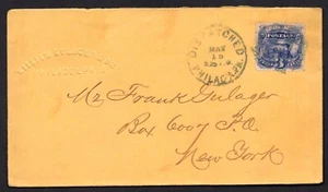 US 1869 EMBOSSED ADVERTISING COVER "WILLIAM CULAGE & BROs. PHILADELPHIA" - Picture 1 of 2