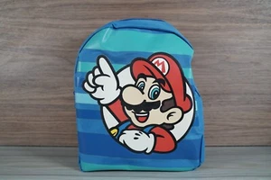 BIOWORLD Super Mario Blue Stripe Backpack with Tags New - Picture 1 of 2