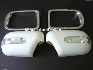 Two Unpaint Mirror Covers + LED Turn Signals For BMW E39 5-Series, E38 7-Series - Picture 1 of 2
