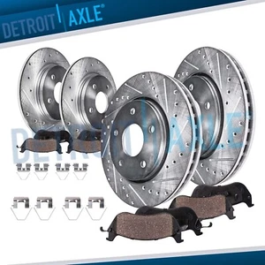 Front Rear Drilled Brake Rotors Brake Pads for 2011 2012 Honda Accord Acura TSX - Picture 1 of 8