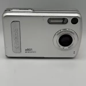 Polaroid a801 Digital Camera 8.0 Megapixels 2” LCD Display Silver Untested - Picture 1 of 7