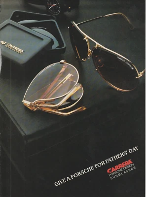 1981 Porsche Carrera Design Print Ad Father's Day Sunglasses - Image 1 of 2
