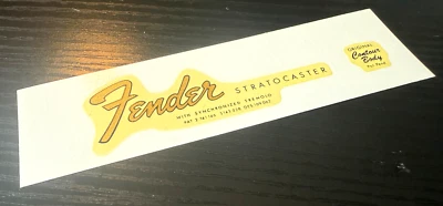 Calcomanía Fender Stratocaster mediados de los 60 3 patentes estilo transición tobogán acuático Foto 1 de 4