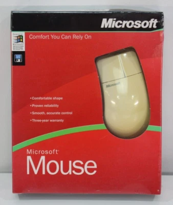 VTG NOS Microsoft Mouse 2.0 Intellipoint 365-00084 HDWR WIN32 Computer New PS/2 - Image 1 of 4