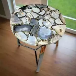 Agate Coffee Table – Luxury Gemstone Accent Table for Elegant Home Décor - Picture 1 of 10