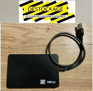 Déstockage Disque dur externe 750 Go avec cable USB 2 , 3 Gbits/s couleur noir - Afbeelding 1 van 1