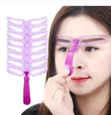 Augenbrauen-Schablone wiederverwendbar 8 verschiedene Vorlagen perfekte Form - Bild 1 von 4