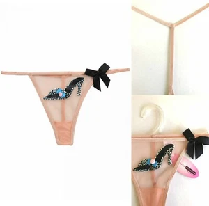 NWT Necessary objects Sheer string thong panties with a shoe applique, S,M,L - Picture 1 of 6