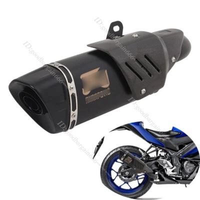Tubo silenciador de escape de motocicleta con protector térmico para Yamaha YZF R3 R25 MT-03 MT25 Foto 1 de 4