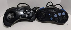 SEGA SATURN CONTROLLER LOT 1 OEM & 1 SUPER PAD 8 NOT TESTED PARTS? READ DESC!!!! - Picture 1 of 7