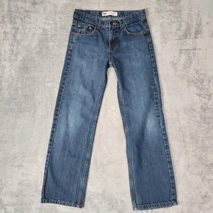 Levi's 550 Jeans Boys 12 Reg 26x26 Relaxed FIt Straight Leg Blue Denim Dark Wash - Picture 1 of 16