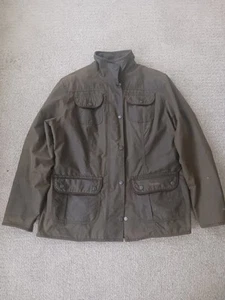 Barbour Utility Waxed Jacket Fits Size Medium Large brown womens - Picture 1 of 6