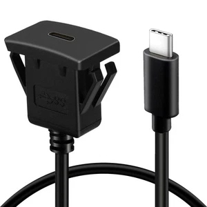 BATIGE Square Type C 3.1 Car Flush Mount Cable USB C 3.1 Panel Mount Male to ... - Picture 1 of 7