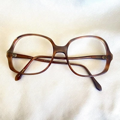 Monturas de anteojos marrones grandes vintage para mujer 55 18 Foto 1 de 4