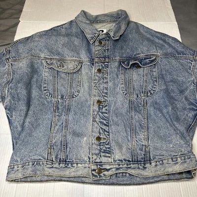 Chaqueta vaquera vintage Tiger Fox lavado ácido mediana/grande hip hop grunge Foto 1 de 4