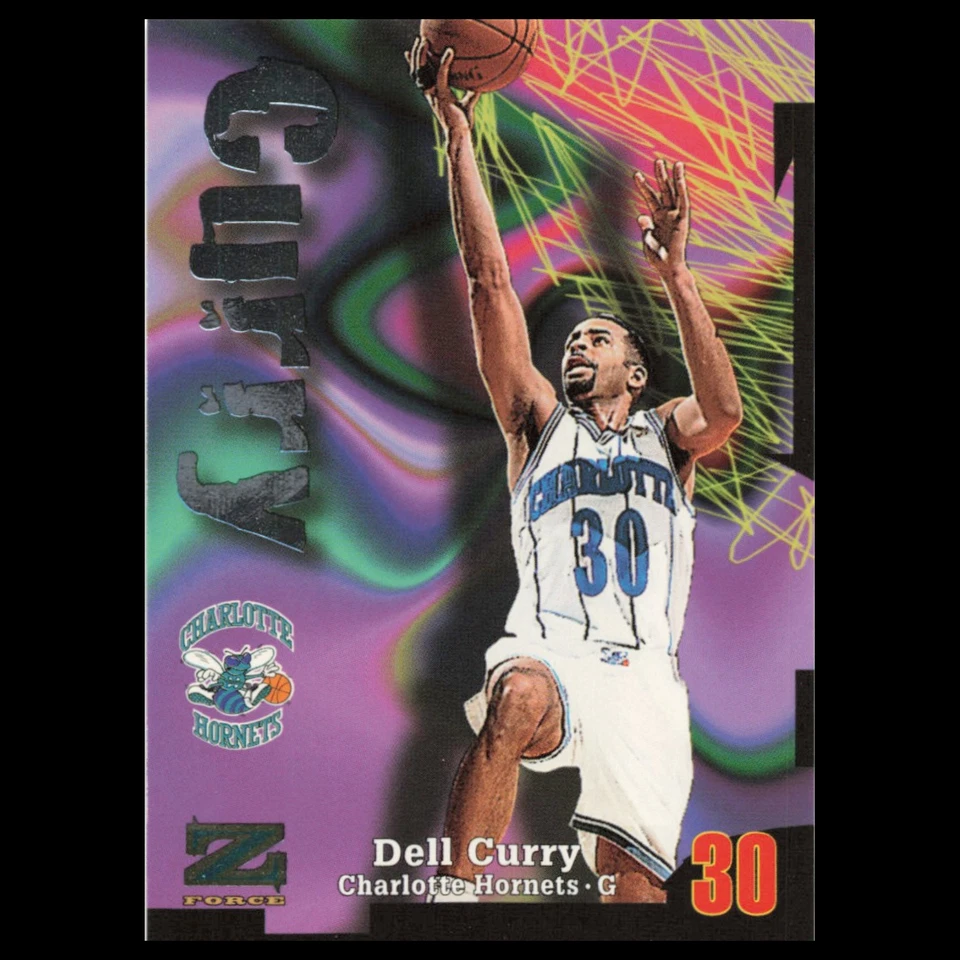 Dell Curry #65 1997 SkyBox Z-Force Charlotte Hornets Basketball Card NBA NM - Image 1 of 3