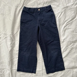Vineyard Vines Khaki Kids Size 5 Pants Adjustable Waist Flat Front Navy - Picture 1 of 7