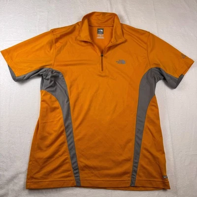 Camisa Vaporwick The North Face Flight Series Masculina M Laranja Cinza Quarto Zíper - Imagem 1 de 4