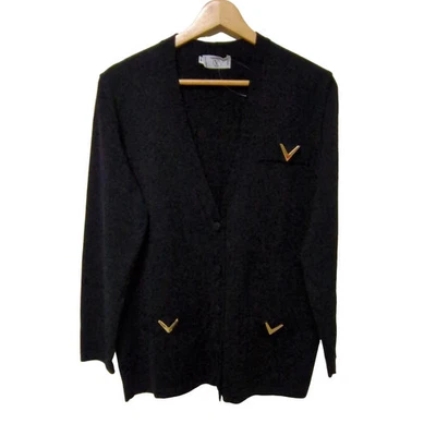 Auth VALENTINO - Black Women's Cardigan - Image 1 of 4