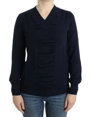Costume National Dark blue V-neck wool Women's sweater Authentic - Image 1 of 4