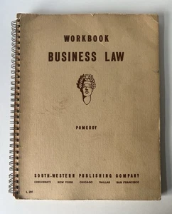 1948 Business Law Workbook by Pomeroy – 3rd Edition Vintage School Book 1940s - Picture 1 of 6