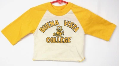 Vintage 80s Buena Vista College University Beavers 18 Month Raglan T-Shirt - Image 1 of 4